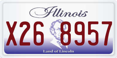 IL license plate X268957
