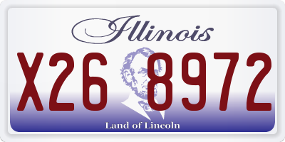 IL license plate X268972