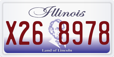 IL license plate X268978