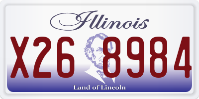 IL license plate X268984