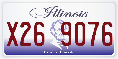 IL license plate X269076