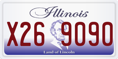 IL license plate X269090