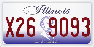 IL license plate X269093