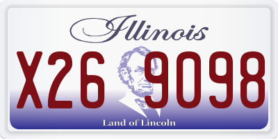 IL license plate X269098