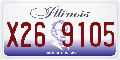 IL license plate X269105