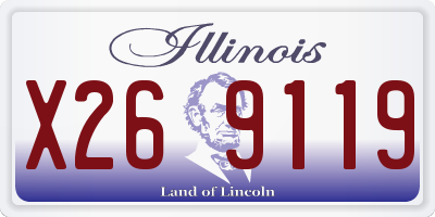 IL license plate X269119