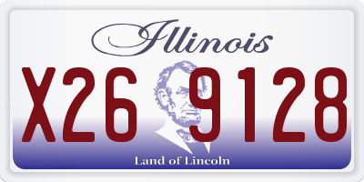 IL license plate X269128