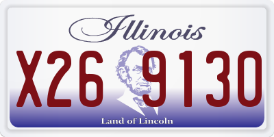 IL license plate X269130