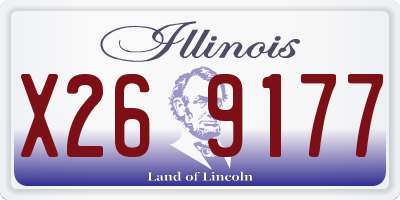 IL license plate X269177