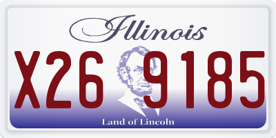 IL license plate X269185