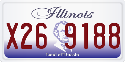 IL license plate X269188