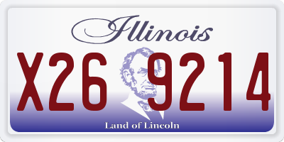 IL license plate X269214