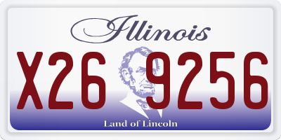 IL license plate X269256