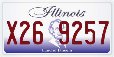 IL license plate X269257