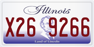 IL license plate X269266