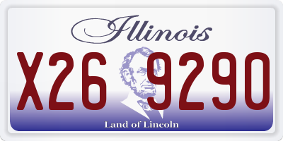IL license plate X269290