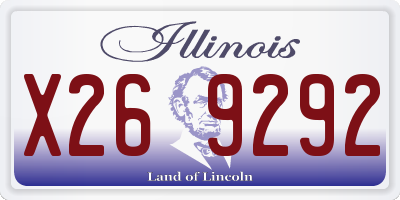 IL license plate X269292