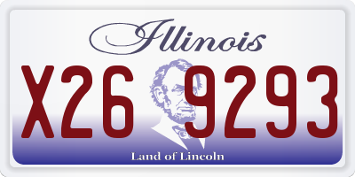 IL license plate X269293