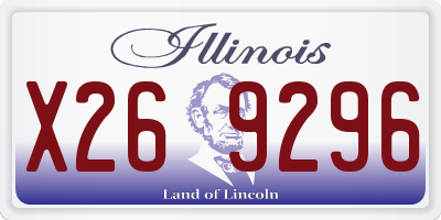 IL license plate X269296