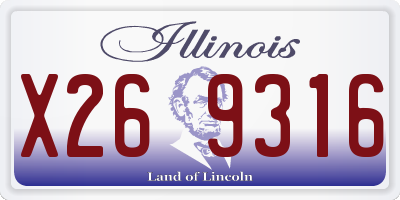 IL license plate X269316