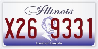 IL license plate X269331