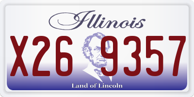 IL license plate X269357