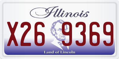 IL license plate X269369