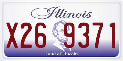 IL license plate X269371