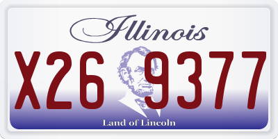 IL license plate X269377