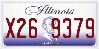 IL license plate X269379
