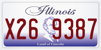 IL license plate X269387