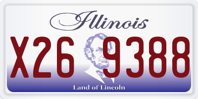 IL license plate X269388