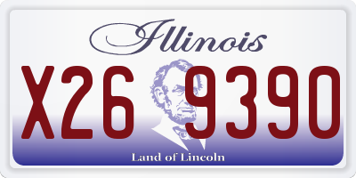 IL license plate X269390