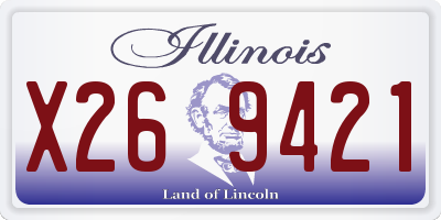 IL license plate X269421