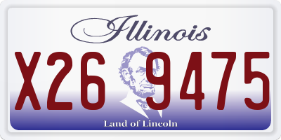 IL license plate X269475