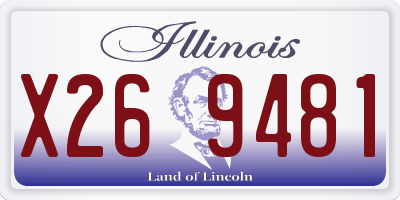 IL license plate X269481