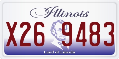 IL license plate X269483