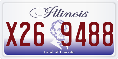IL license plate X269488