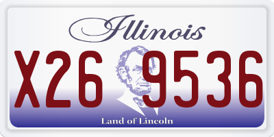IL license plate X269536