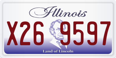 IL license plate X269597