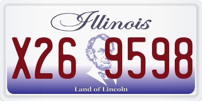 IL license plate X269598