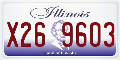 IL license plate X269603