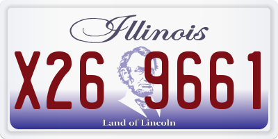 IL license plate X269661