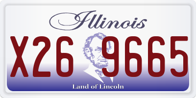 IL license plate X269665