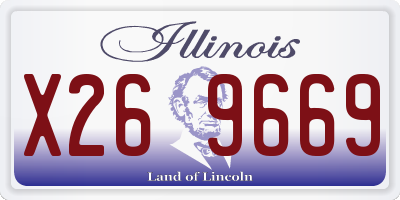 IL license plate X269669