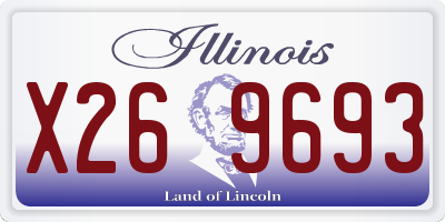 IL license plate X269693