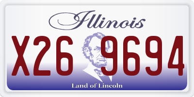 IL license plate X269694