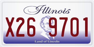 IL license plate X269701