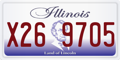 IL license plate X269705