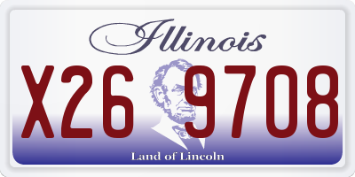 IL license plate X269708